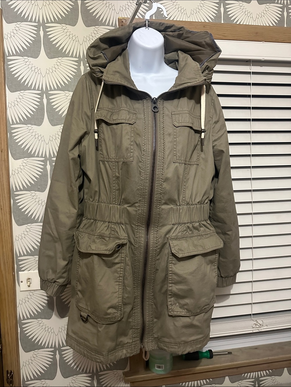 Laundry By Shelli Segal Olive Utility Hooded Anorak